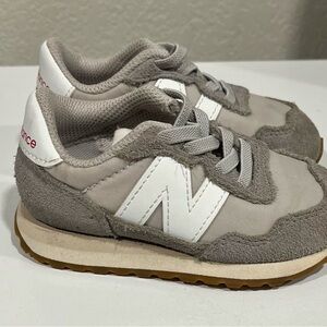 New Balance Kids' Gray and White Sneakers 237